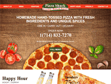 Tablet Screenshot of pizzashacktustin.com